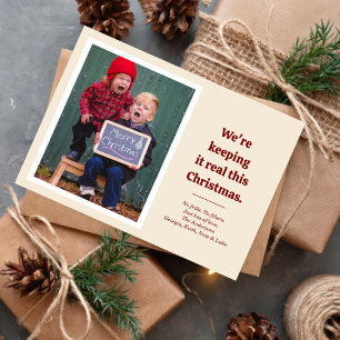 No Frills Funny Photo Holiday Card