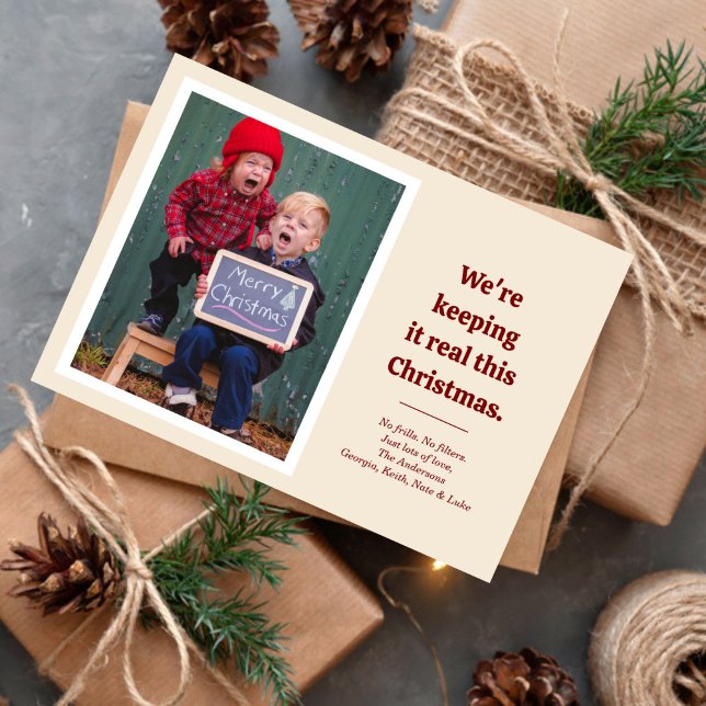No Frills Funny Photo Holiday Card (Creator Uploaded)