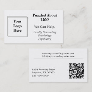 No Frills Minimalistic Mental Healthcare Business Card