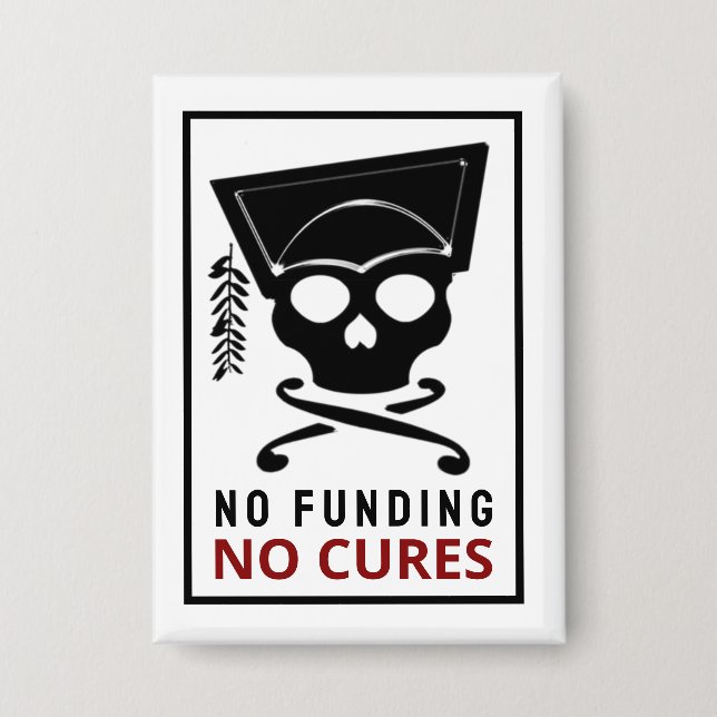 No funding, no cures (Front)