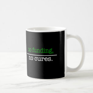 no funding, no cures coffee mug