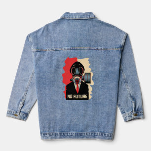 No Future Noir: The Gas Masked Man Denim Jacket