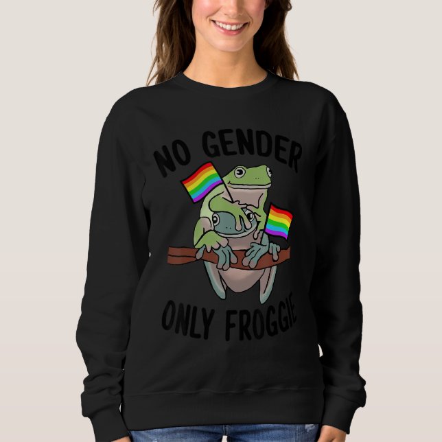 No Gender Only Froggie Proud Gay LGBT Sweatshirt (Front)