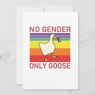 No Gender Only Goose Non Binar LGBTQ Announcement