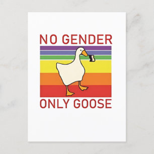 No Gender Only Goose Non Binar LGBTQ Holiday Postcard