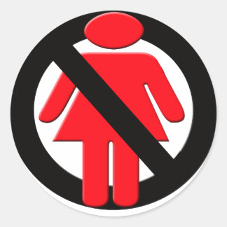 No Girls Allowed Classic Round Sticker