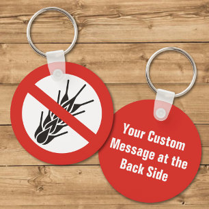No Gluten Sign Keychain