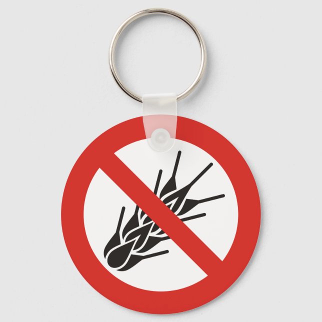 No Gluten Sign Keychain (Front)