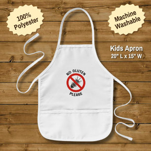 No Gluten Sign Kids Apron