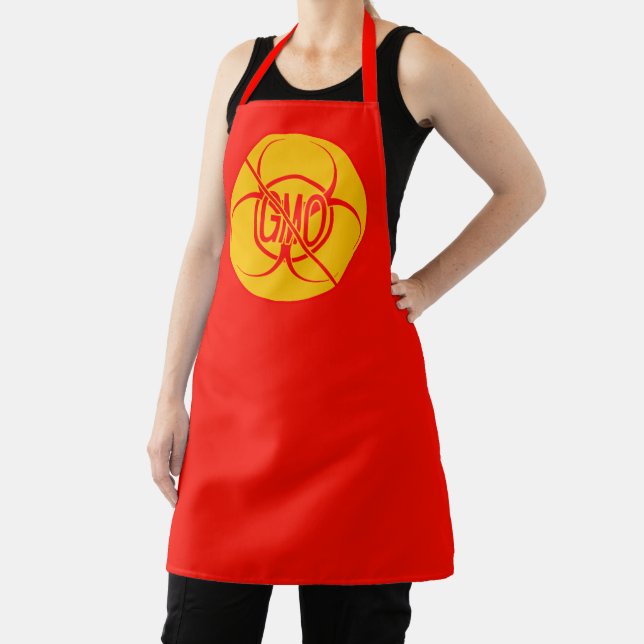No GMO Aprons Personalised Biohazard BBQ Apron (Insitu)