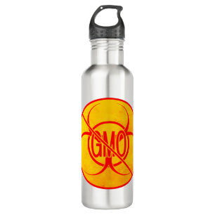 No GMO Bottles Biohazard Warning GMO Water Bottle
