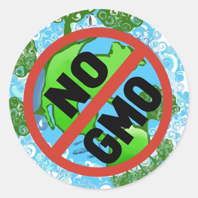 NO GMO CLASSIC ROUND STICKER (Front)