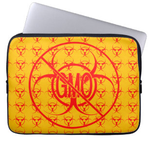 No GMO Laptop Case Biohazard GMO Laptop Sleeve