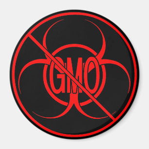 No GMO Magnets Biohazard No GMO Fridge Magnet