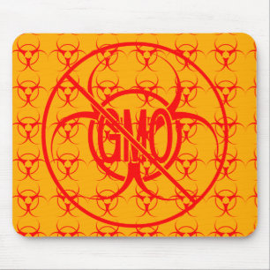 No GMO Mousepad Biohazard Warning No GMO Mouse Pad