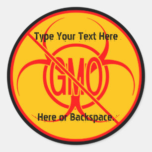 No GMO Stickers Custom GMO Warning Stickers
