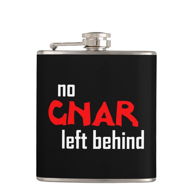 No Gnar Left Behind Hip Flask (Front)