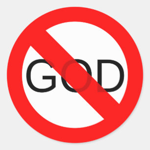 No God Anti God Classic Round Sticker