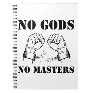 No Gods, No Masters - Atheism & Anarchy (Black) Notebook