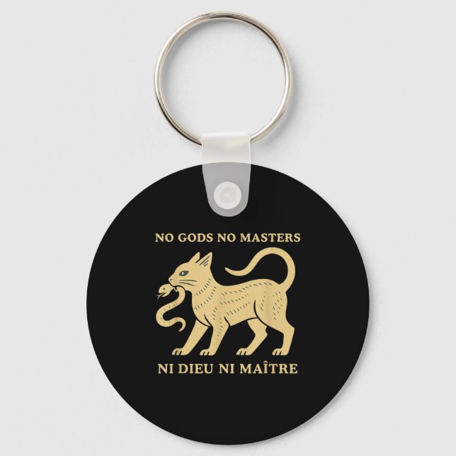 No gods no masters  key ring (Front)