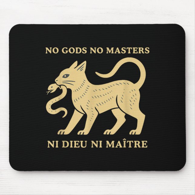 No gods no masters  mouse pad (Front)