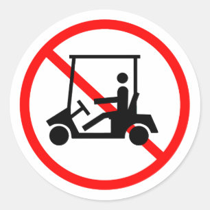 No Golf Carts Stickers