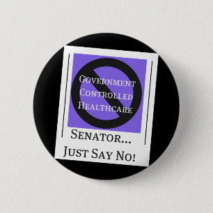 No Government Controlled Healthcare Button