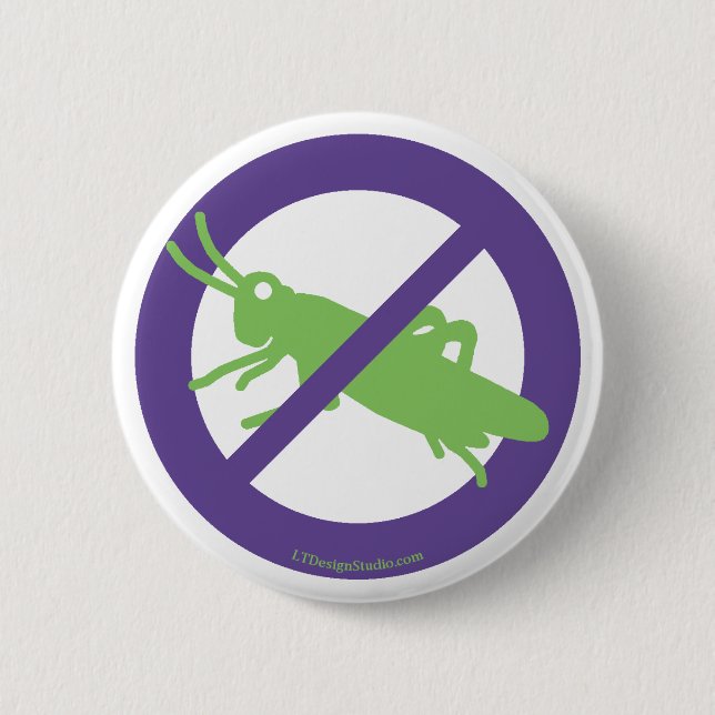 No Grasshoppers - Button (Front)