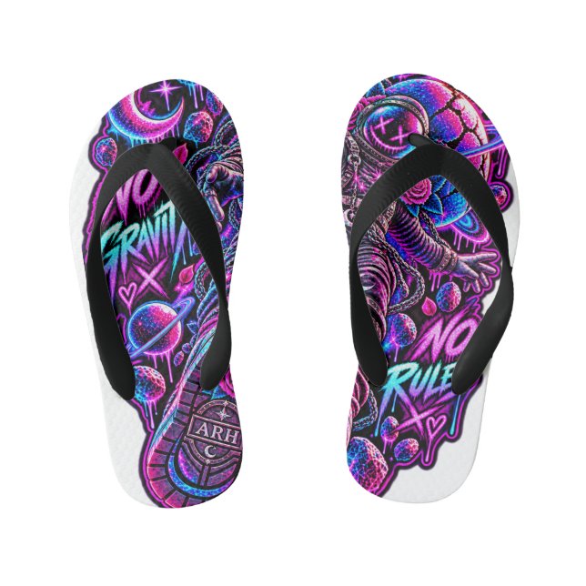 No Gravity No rules ARH Kid's Thongs (Footbed)