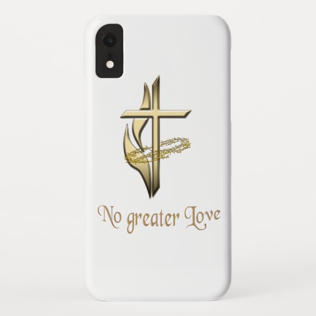 No greater Love Cross Case-Mate iPhone Case (Back)