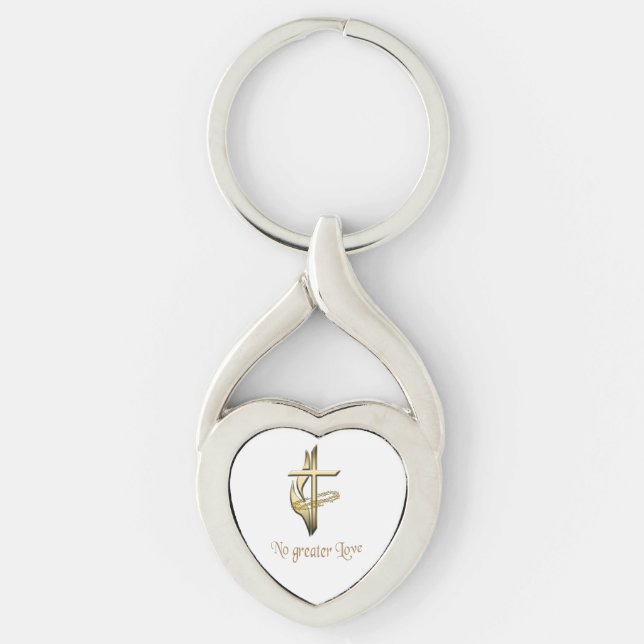No greater Love Cross Key Ring (Front)