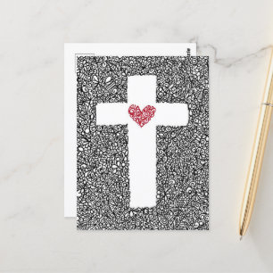No Greater Love Cross Postcard