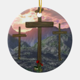 No Greater Love John 3:16 Ceramic Ornament