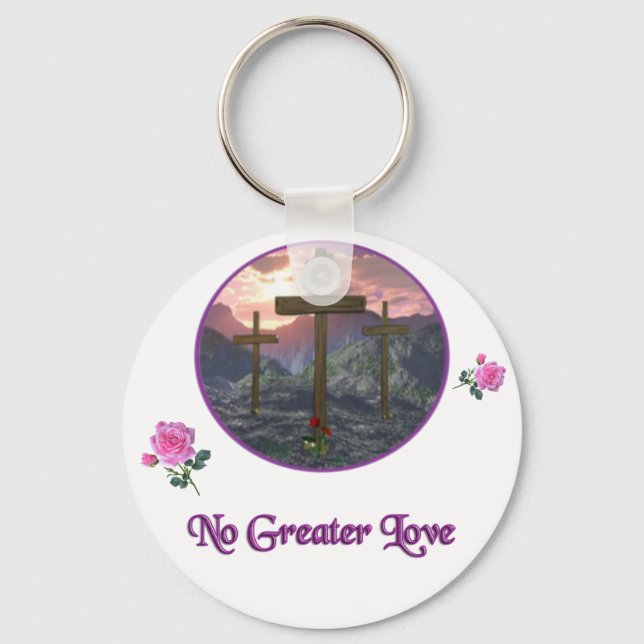No Greater Love John 3:16 Key Ring (Front)