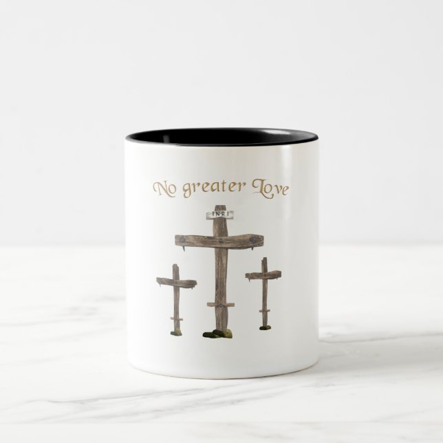 no greater love Two-Tone coffee mug (Center)