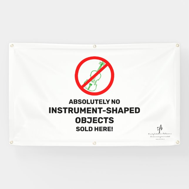 No Green Violins Local Music Store Banner (Horizontal)