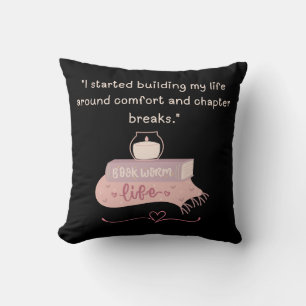 No-Guilt Reader Life Throw Pillow