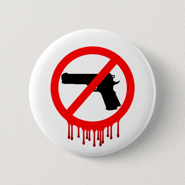 No Guns Allowed = Innocent Dead 6 Cm Round Badge (Front)