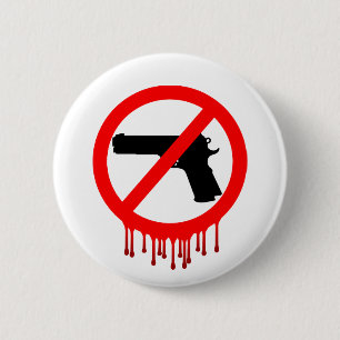 No Guns Allowed = Innocent Dead 6 Cm Round Badge