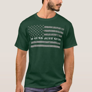 No Guns Just Guts Correctional Officer Flag T-Shirt