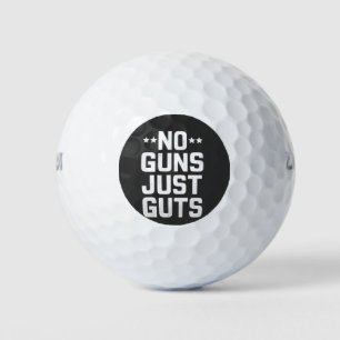 No Guns Just Guts Corrections Officer Golf Balls