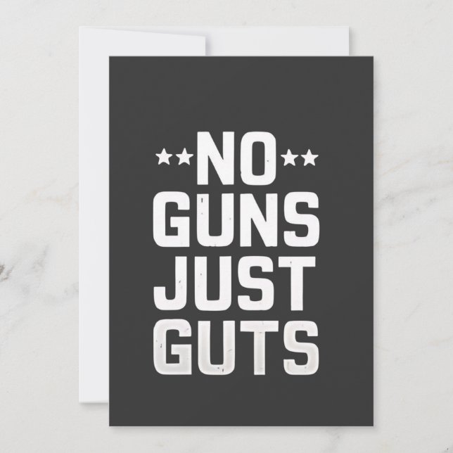 No Guns Just Guts Corrections Officer Save The Date (Front)