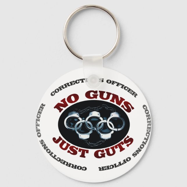 No Guns Just Guts Key Ring (Front)