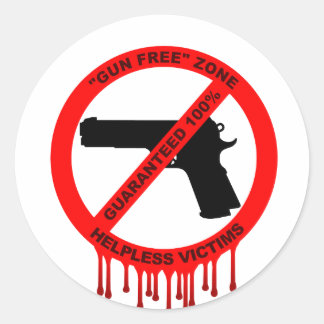 No guns, just victims classic round sticker