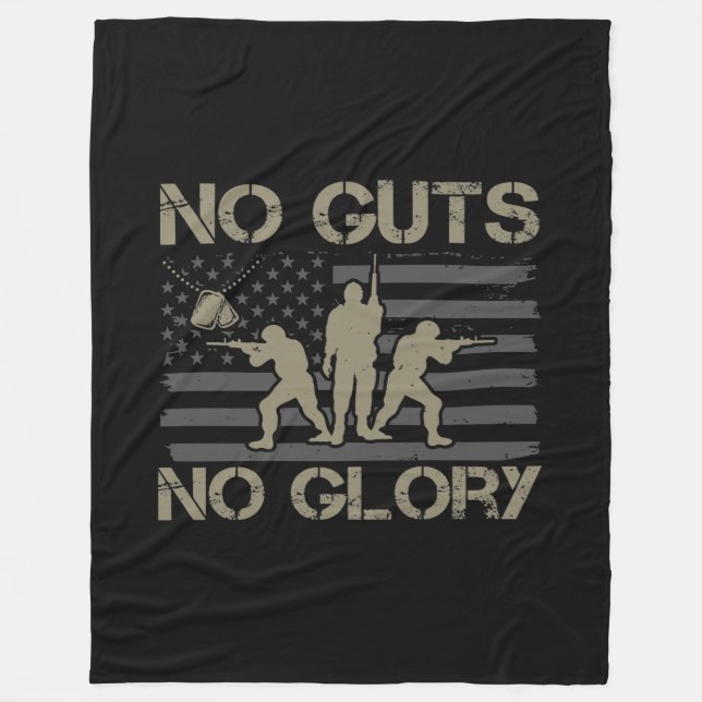 No Guts No Glory Fleece Blanket (Front)