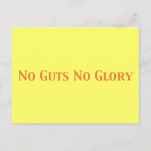 No Guts No Glory Gifts Postcard