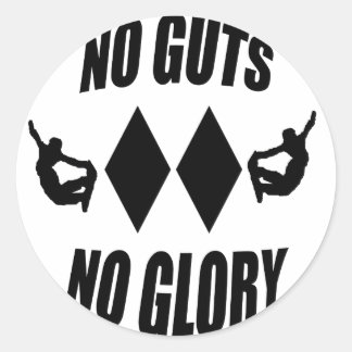 No Guts No Glory Snowboarder Sticker