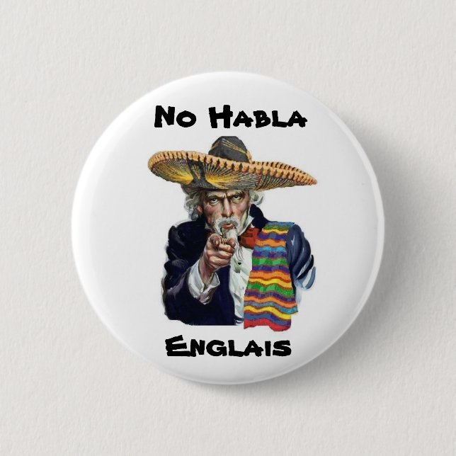 No Habla Englais Button (Front)