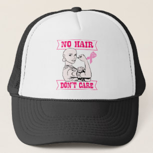 No Hair Don’t Care Her ©WhiteTigerLLC.Com #02 Trucker Hat