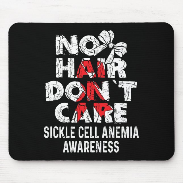 NO Hair- Sickle Cell Anaemia Awareness Supporter R Mouse Pad (Front)